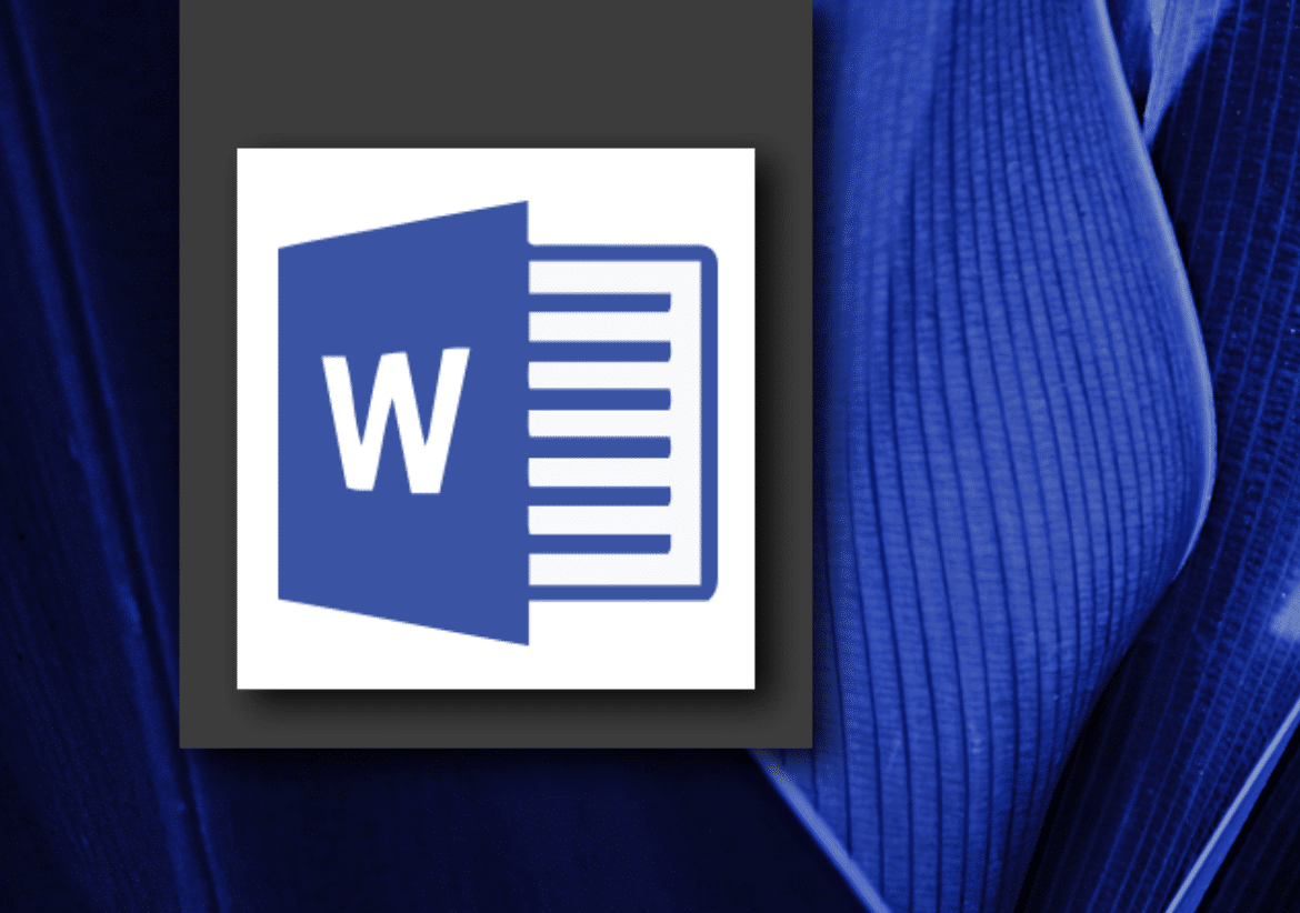 Microsoft Word logo on a blue background for web designing courses
