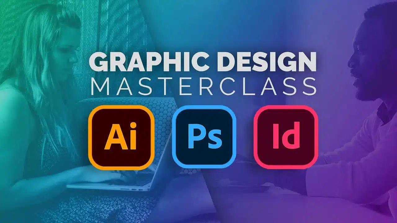 Professional Graphic Design Masterclass in Karachi covering Adobe Illustrator, Photoshop, and InDesign.